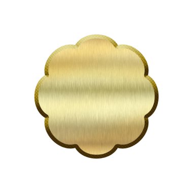 Metal rozeti. Beyaz arka plan üzerinde izole.