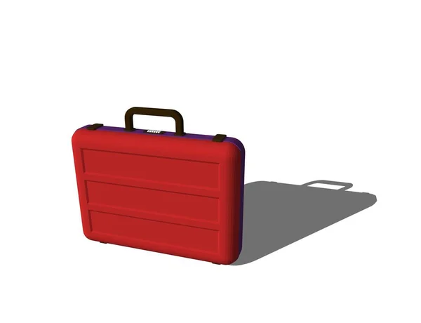 Une valise. Isolé sur fond blanc. Illustration de rendu 3D . — Photo