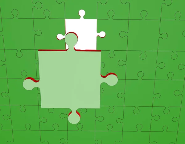 Puzzle.3D rendu illustration . — Photo