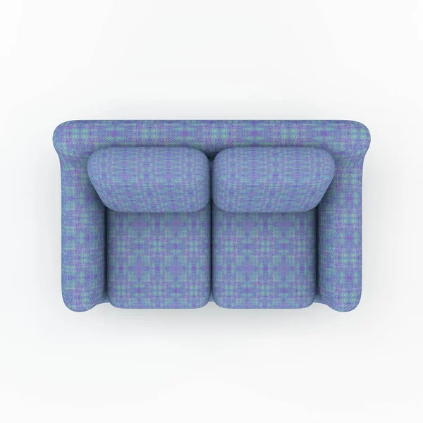 沙发。白色背景上的孤立。3d 渲染图. — 图库照片