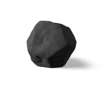 Beyaz arkaplanda izole taş.