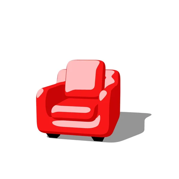 Fotel. Elszigetelt fehér background. 3D-s renderelés illustratio — Stock Fotó