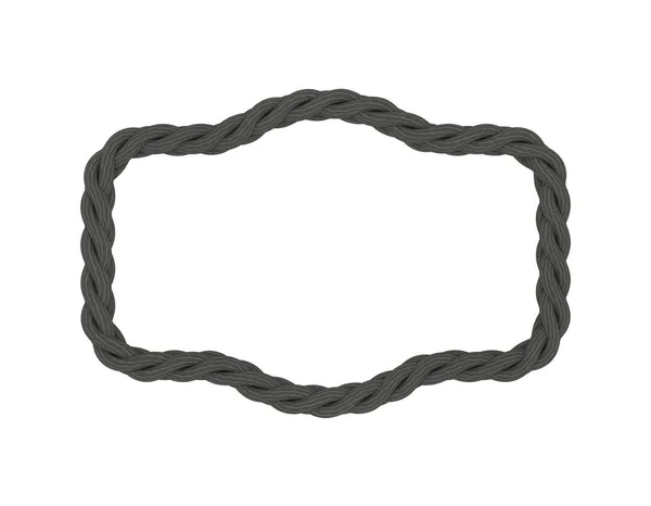 Braided frame in abstract form. Isolated on white background. — Stock Photo, Image