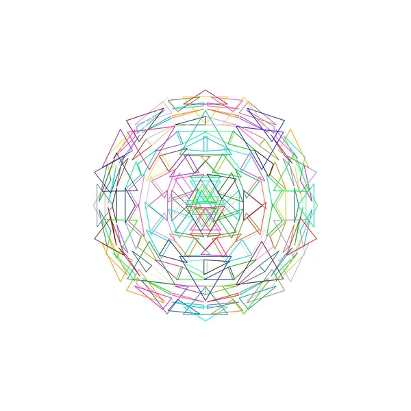 Абстрактная полигональная сломанная сфера. — стоковый вектор