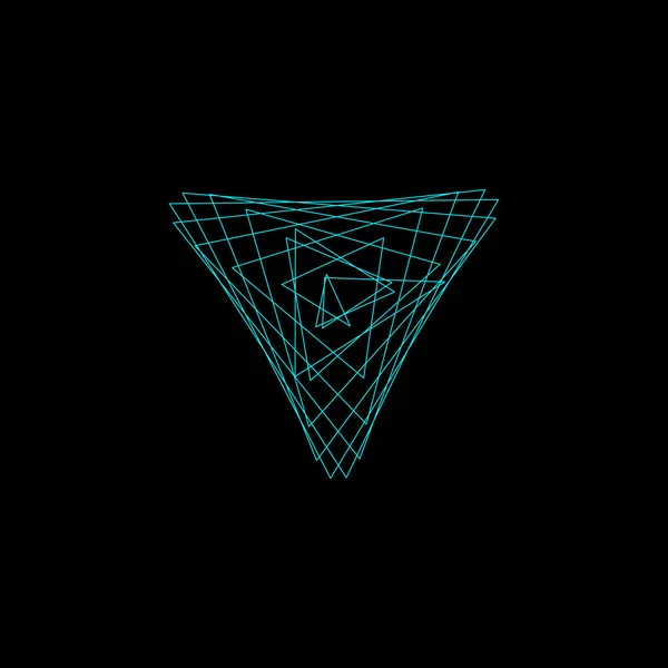 Forma geométrica abstracta de las líneas. Ilustración del esquema vectorial . — Vector de stock