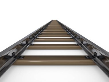 Demiryolu parça. Beyaz arka plan üzerinde izole. 3D render illust