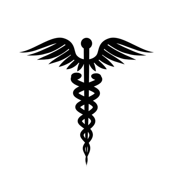 Medical symbol. Isolated on white background. Silhouette illustr — Stock Photo, Image