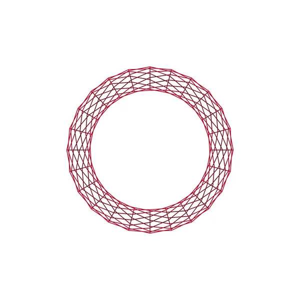 Ring wireframe. Isolated on white background. 3D rendering illus — Stock Photo, Image