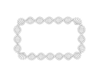 Soyut Dna sarmal. Dikdörtgen. Beyaz arka plan üzerinde izole. 