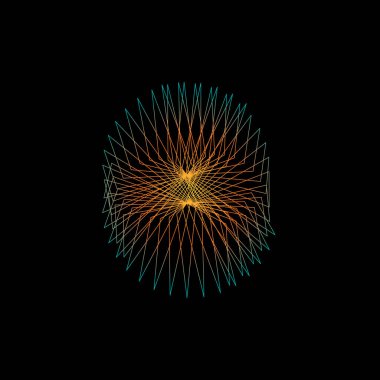 Satırları soyut geometrik şekli. Vektör anahat çizim.