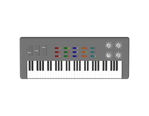 Synthesizer.Isolated op witte achtergrond. Vectorillustratie. T — Stockvector