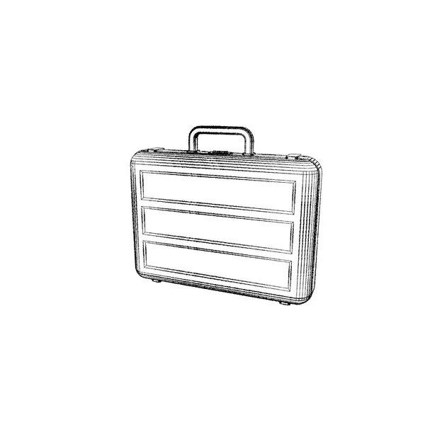 Suitcase. Isolated on white background. Sketch illustration. — Stock Photo, Image