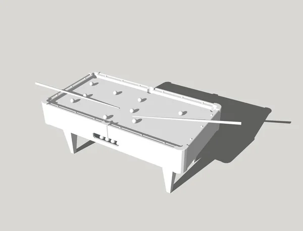 Mesa de billar. Aislado sobre fondo gris. Ilustración 3D —  Fotos de Stock