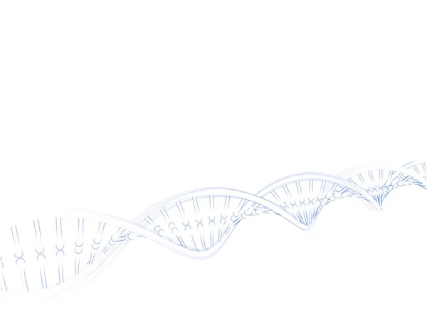 Bundel van DNA. Geïsoleerd op een witte achtergrond. Schets illustratie. — Stockfoto