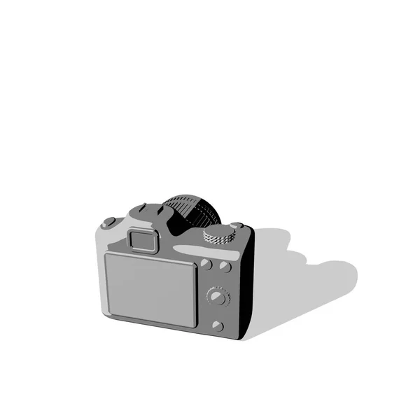 • Fotoaparát. Izolované na bílém pozadí. Kreslený styl. — Stock fotografie