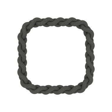 Örgülü kare kare şeklinde. Beyaz arka plan üzerinde izole.