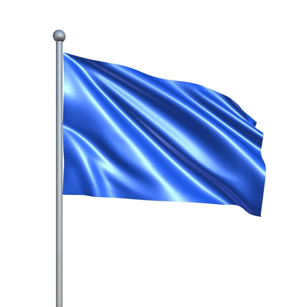 Blank flag. Isolated on white background. 3D rendering illustrat — Stock Photo, Image