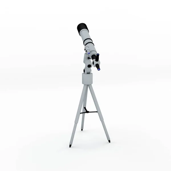 Telescope. Isolated on white background. 3D rendering illustrati — Stock Photo, Image