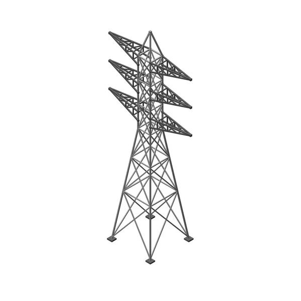 Torre de transmisión de energía. Aislado sobre fondo blanco. Vector i — Archivo Imágenes Vectoriales