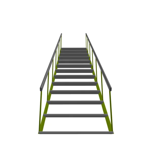 Trappen. 3D-vectorillustratie. Onderaanzicht. — Stockvector