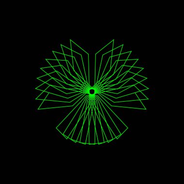 Satırları soyut geometrik şekli. Vektör anahat çizim.