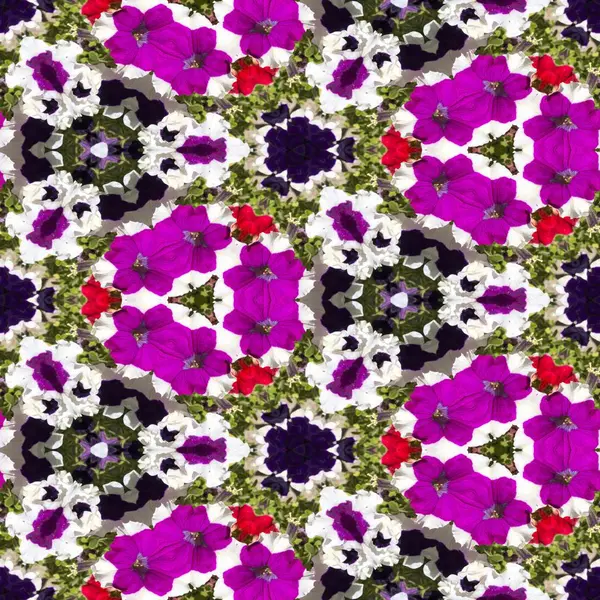 Abstrakte dekorative Blume Hintergrund. Nahtloses buntes Muster — Stockfoto
