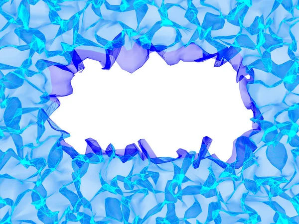 Çizgiler ve çokgenler soyut çerçevesinde. Beyaz arka plan. Dijital 