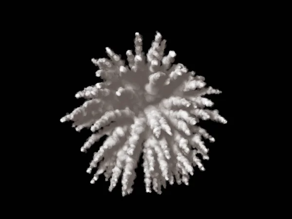 Esplosione astratta di particelle. Isolato su sfondo nero. D — Foto Stock
