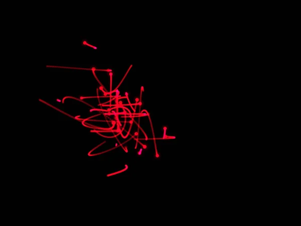 Forma astratta delle particelle di movimento. Isolato su sfondo nero — Foto Stock