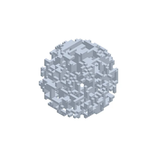 Résumé Construction 3D en forme de sphère. Illustration vectorielle . — Image vectorielle