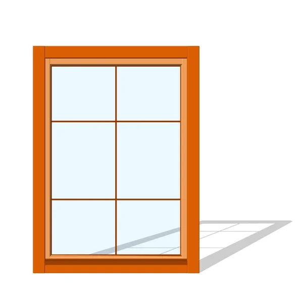 Закрытое окно. Изолированный на белом фоне. 3-й векторный иллюстрат — стоковый вектор