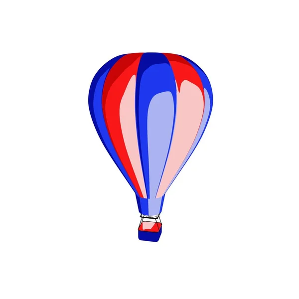 Hete luchtballon. Geïsoleerd op een witte achtergrond. Cartoon stijl. — Stockfoto