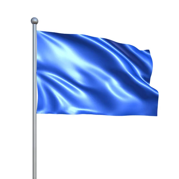 Üres zászló. Elszigetelt fehér background. 3D-s renderelés illustrat — Stock Fotó