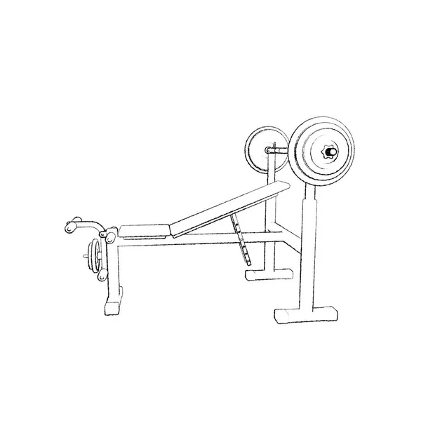 Exercício machine.Isolated no fundo branco.Sketch illustratio — Fotografia de Stock