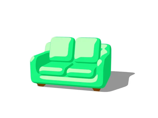 Sofa. Na białym tle na background.3d biały ilustracja renderowania. CA — Zdjęcie stockowe