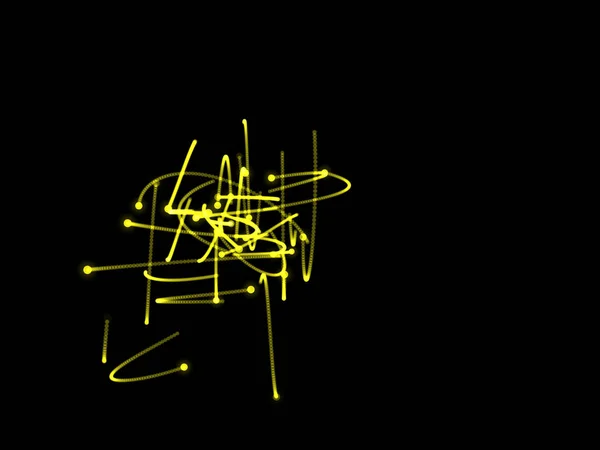 Forma abstracta de las partículas de movimiento. Aislado sobre fondo negro — Foto de Stock