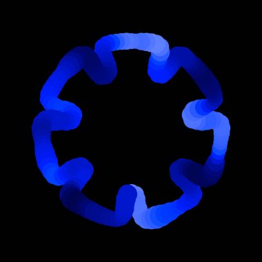 Soyut ışıklılık çerçeve. Siyah arka plan üzerine izole. Ben vektör