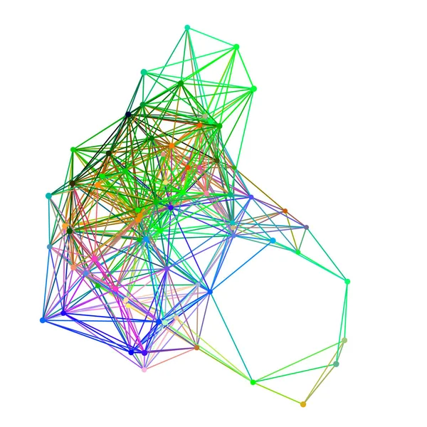 Esfera abstrata de linhas e pontos. Isolado em backgroun branco —  Vetores de Stock