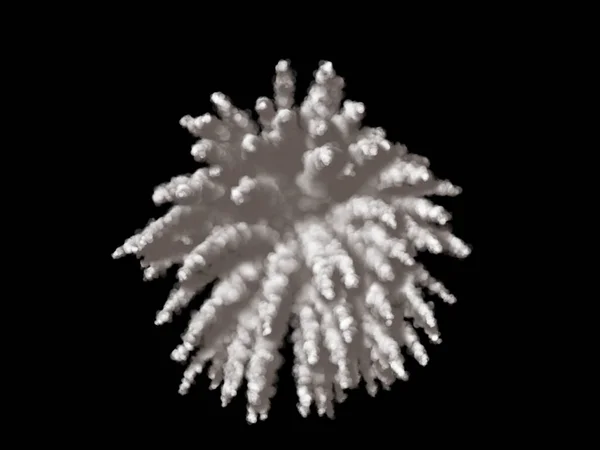 Abstrakte Explosion von Teilchen. isoliert auf schwarzem Hintergrund. d — Stockfoto