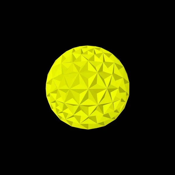 Abstrato 3d sphere.Isolated em fundo preto.Vector ilustrat —  Vetores de Stock
