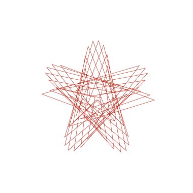 Satırları soyut geometrik şekli. Beyaz arka plan üzerinde izole.