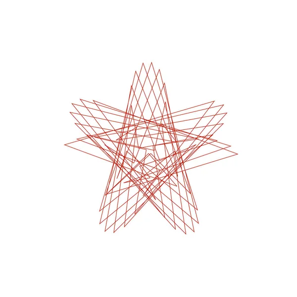 Satırları soyut geometrik şekli. Beyaz arka plan üzerinde izole.