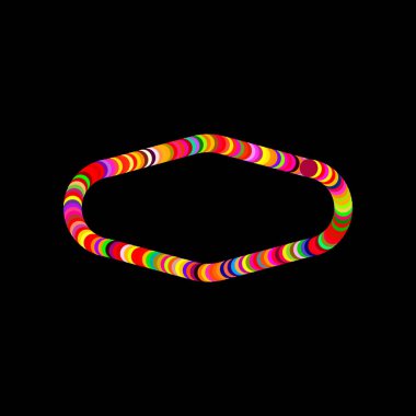 Soyut çerçeve çevrelerin. Siyah arka plan üzerine izole. Vektör 