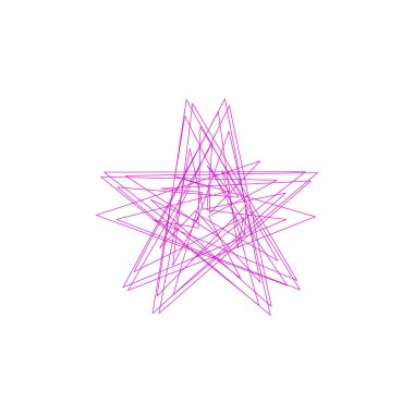 Soyut geometrik şekiller çizgiler. Vektör anahat çizim.