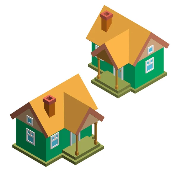 家の模型。白い背景に分離. — ストックベクタ