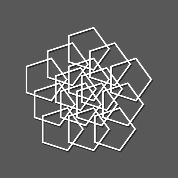 Abstraktes geometrisches Ornament. Vorlage für Laserschneiden. Vektor — Stockvektor