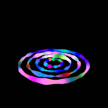 Nokta yüzük. Siyah arka plan üzerine izole. Parlaklık etkisi.