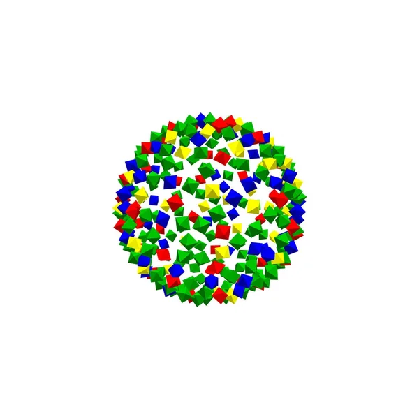 3d 粒子的球体。隔离在白色。矢量七彩 illu — 图库矢量图片