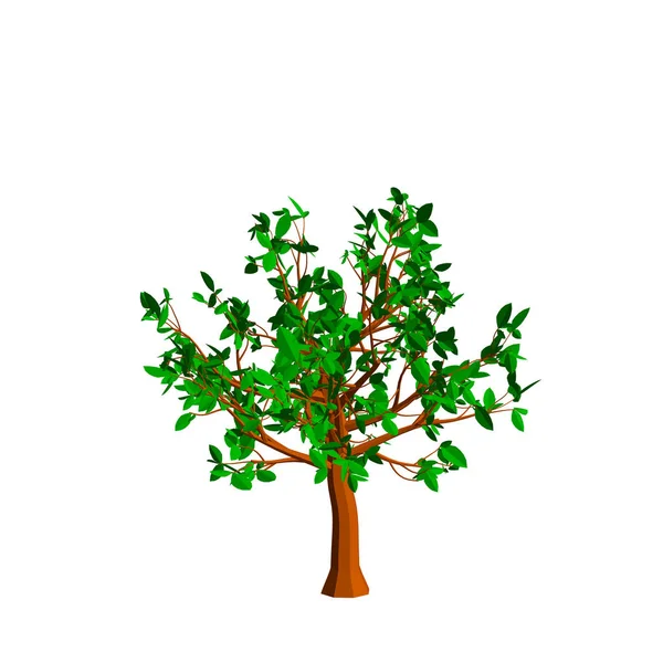 Árbol abstracto. Aislado sobre fondo blanco. 3d Vector illustrat — Archivo Imágenes Vectoriales