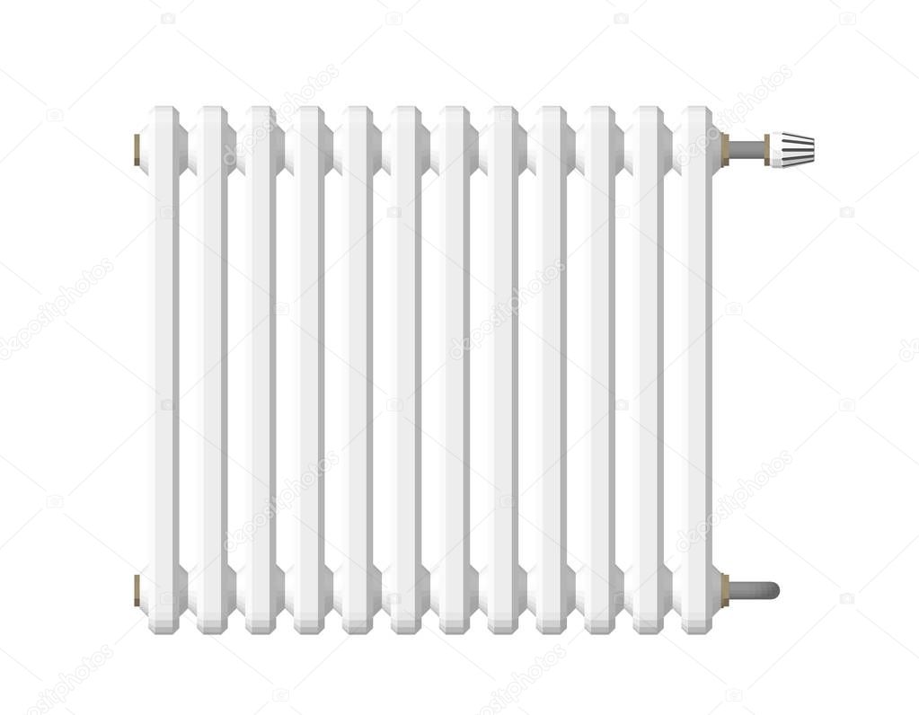 Heating radiator. Isolated on white background.3d Vector illustr